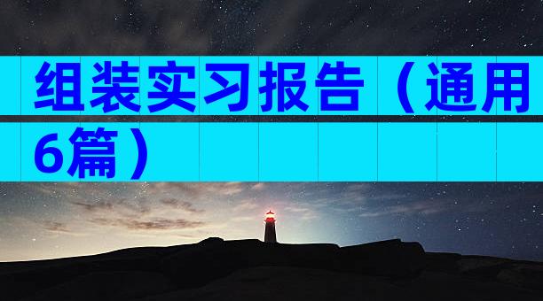 组装实习报告（通用6篇）