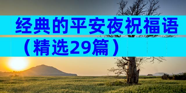 经典的平安夜祝福语（精选29篇）