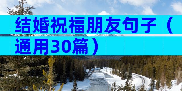 结婚祝福朋友句子（通用30篇）