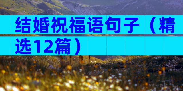 结婚祝福语句子（精选12篇）