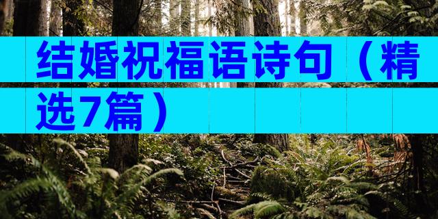 结婚祝福语诗句（精选7篇）