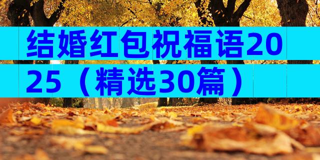 结婚红包祝福语2025（精选30篇）