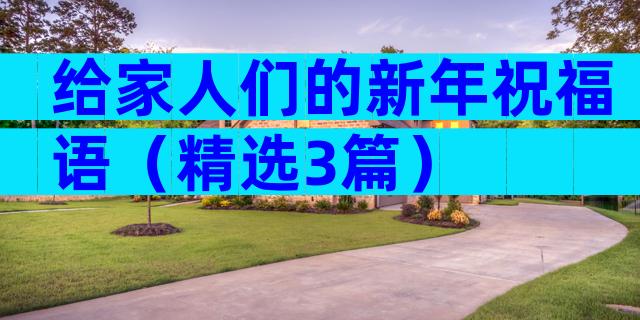 给家人们的新年祝福语（精选3篇）