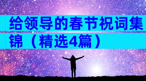 给领导的春节祝词集锦（精选4篇）