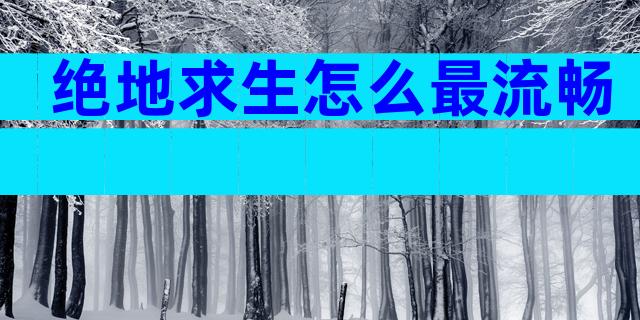 绝地求生怎么最流畅