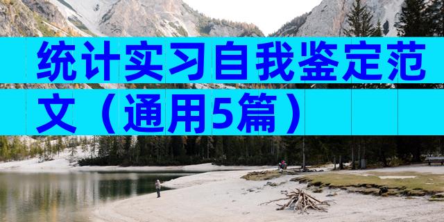 统计实习自我鉴定范文（通用5篇）
