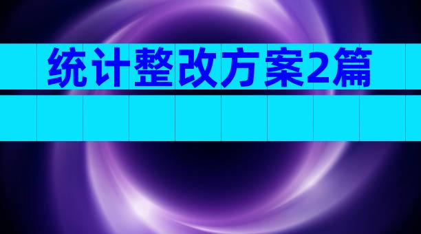 统计整改方案2篇