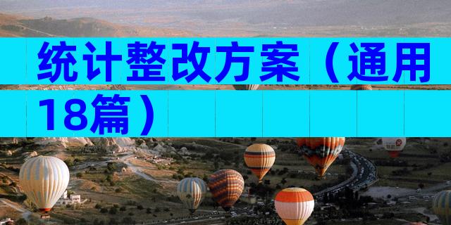 统计整改方案（通用18篇）