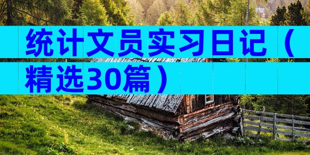 统计文员实习日记（精选30篇）