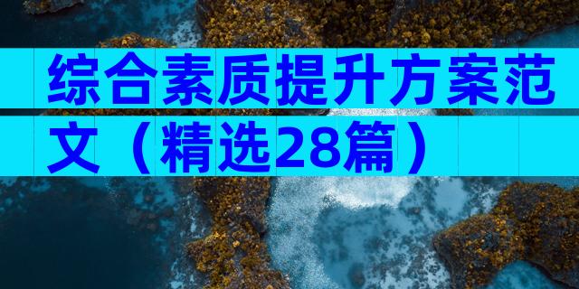 综合素质提升方案范文（精选28篇）