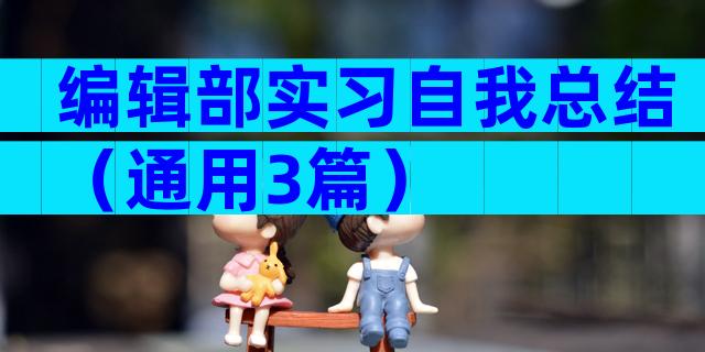 编辑部实习自我总结（通用3篇）