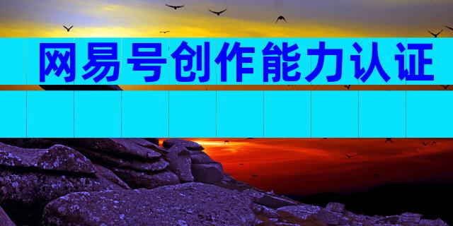 网易号创作能力认证