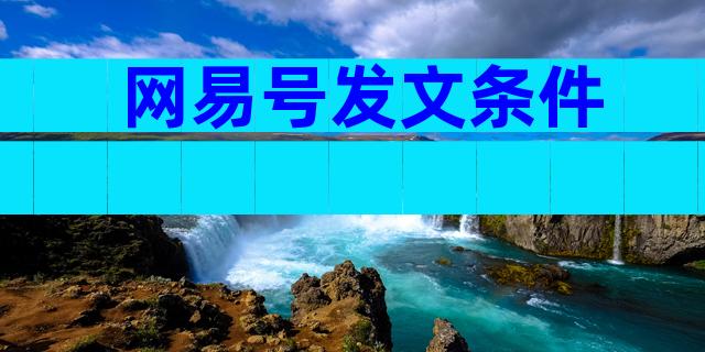 网易号发文条件