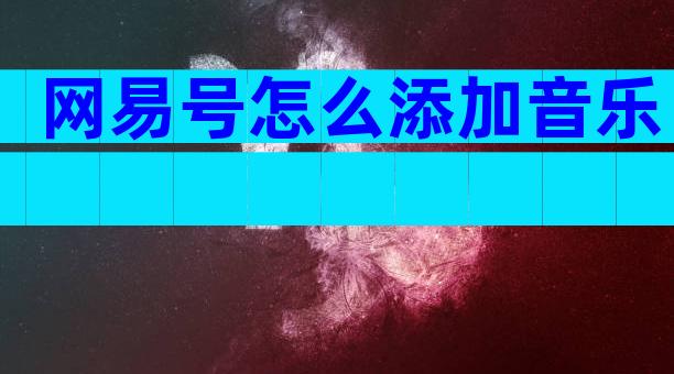 网易号怎么添加音乐