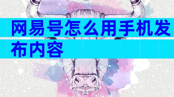 网易号怎么用手机发布内容