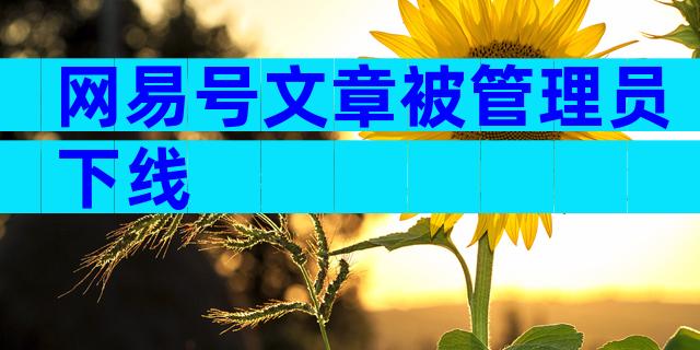 网易号文章被管理员下线