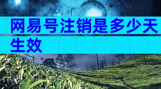 网易号注销是多少天生效