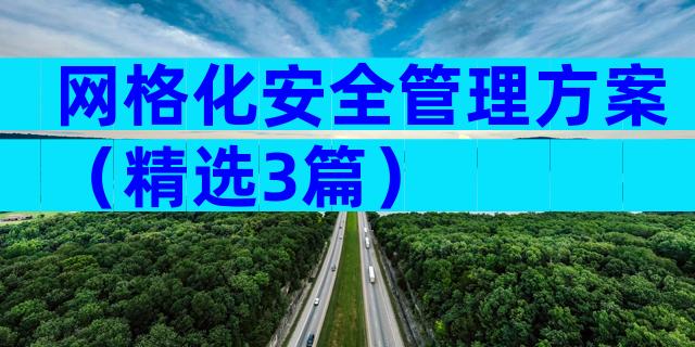 网格化安全管理方案（精选3篇）