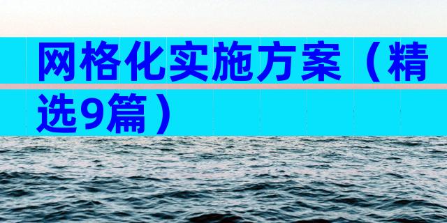 网格化实施方案（精选9篇）