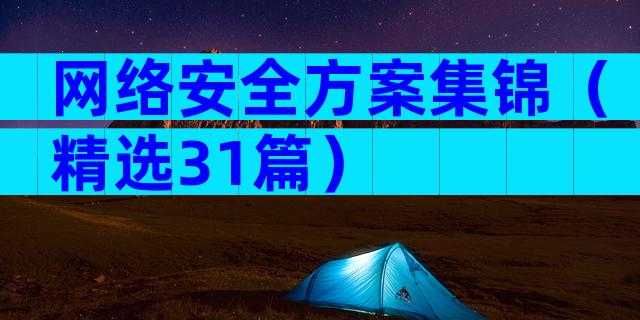 网络安全方案集锦（精选31篇）
