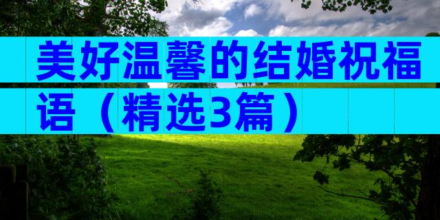 美好温馨的结婚祝福语（精选3篇）