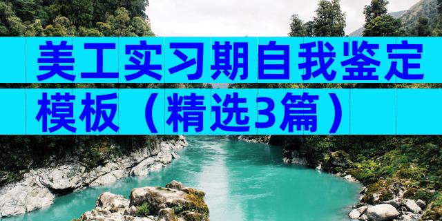 美工实习期自我鉴定模板（精选3篇）