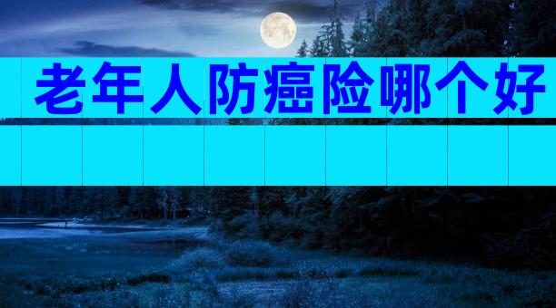 老年人防癌险哪个好