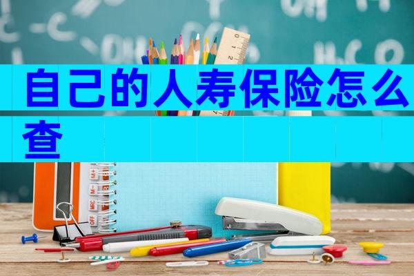 自己的人寿保险怎么查