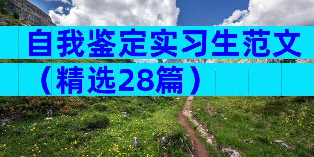 自我鉴定实习生范文（精选28篇）
