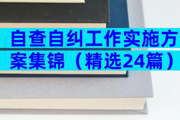 自查自纠工作实施方案集锦（精选24篇）