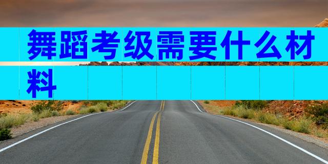 舞蹈考级需要什么材料