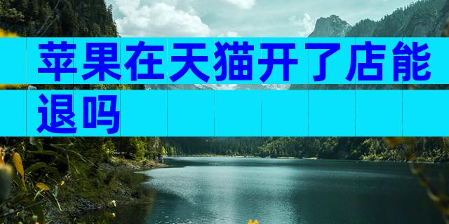 苹果在天猫开了店能退吗