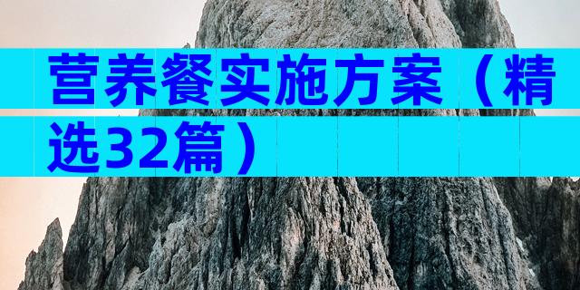 营养餐实施方案（精选32篇）