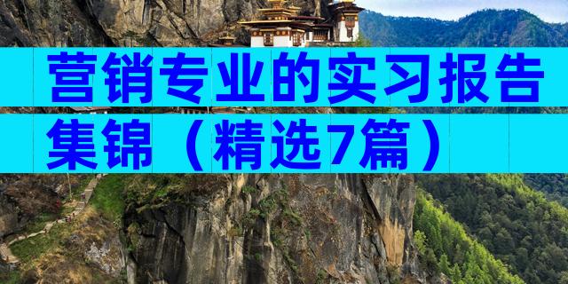 营销专业的实习报告集锦（精选7篇）