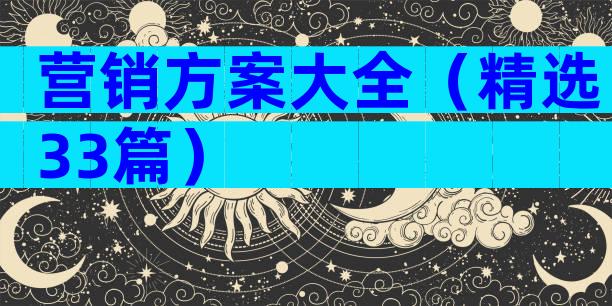 营销方案大全（精选33篇）