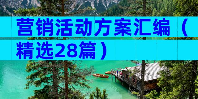 营销活动方案汇编（精选28篇）