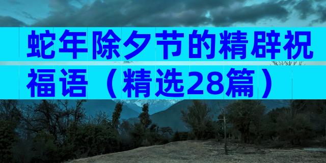 蛇年除夕节的精辟祝福语（精选28篇）