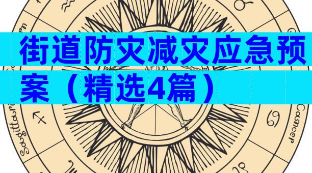 街道防灾减灾应急预案（精选4篇）