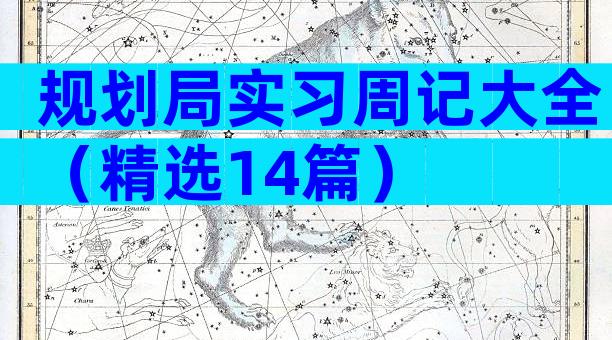 规划局实习周记大全（精选14篇）