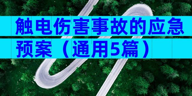 触电伤害事故的应急预案（通用5篇）