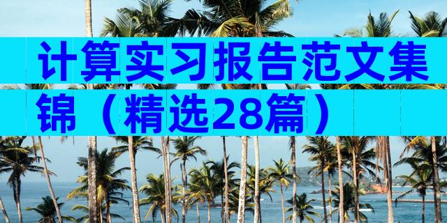 计算实习报告范文集锦（精选28篇）