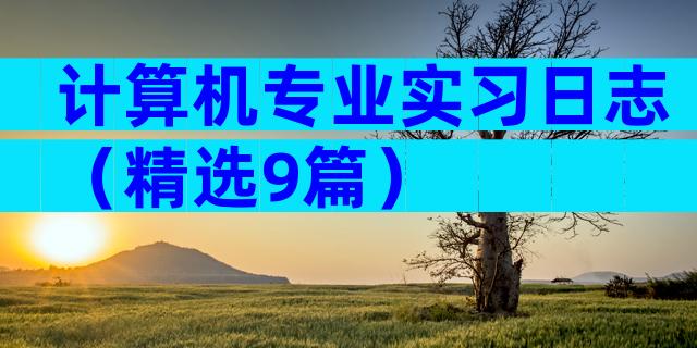 计算机专业实习日志（精选9篇）
