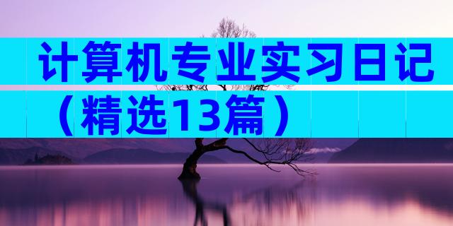 计算机专业实习日记（精选13篇）