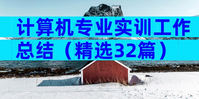 计算机专业实训工作总结（精选32篇）