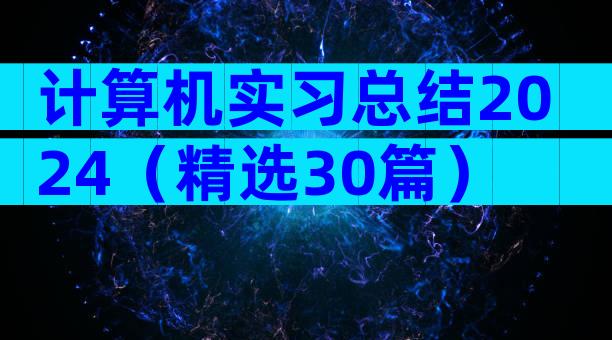 计算机实习总结2024（精选30篇）