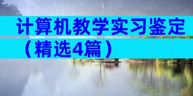 计算机教学实习鉴定（精选4篇）