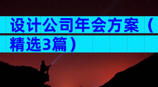 设计公司年会方案（精选3篇）