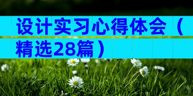 设计实习心得体会（精选28篇）