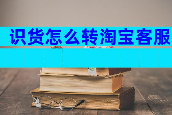 识货怎么转淘宝客服