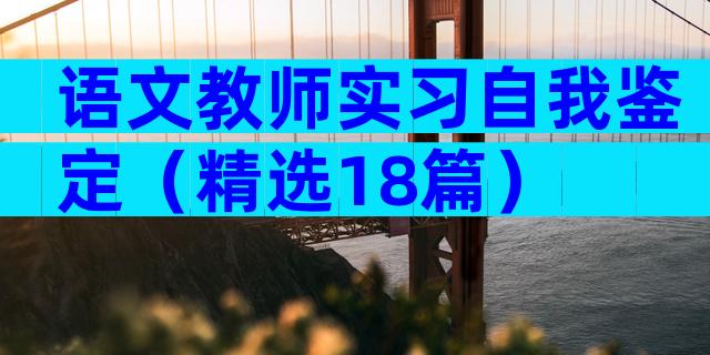 语文教师实习自我鉴定（精选18篇）
